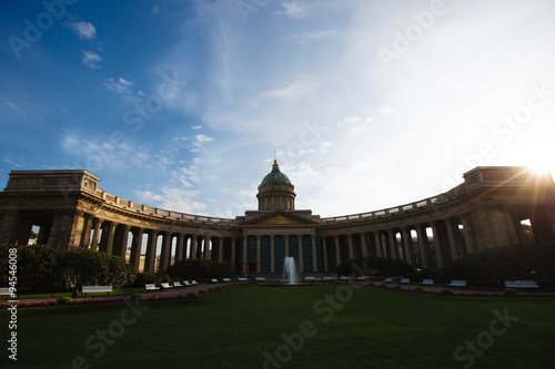 Kazan Cathedral  Kazan icon of the Mother of God  temple of St. Petersburg  made in the Empire style  Built on Nevsky Prospekt in 1801-1811  In 1813 was buried here the commander Kutuzov.