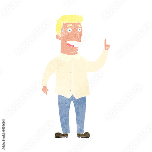 cartoon stressed man