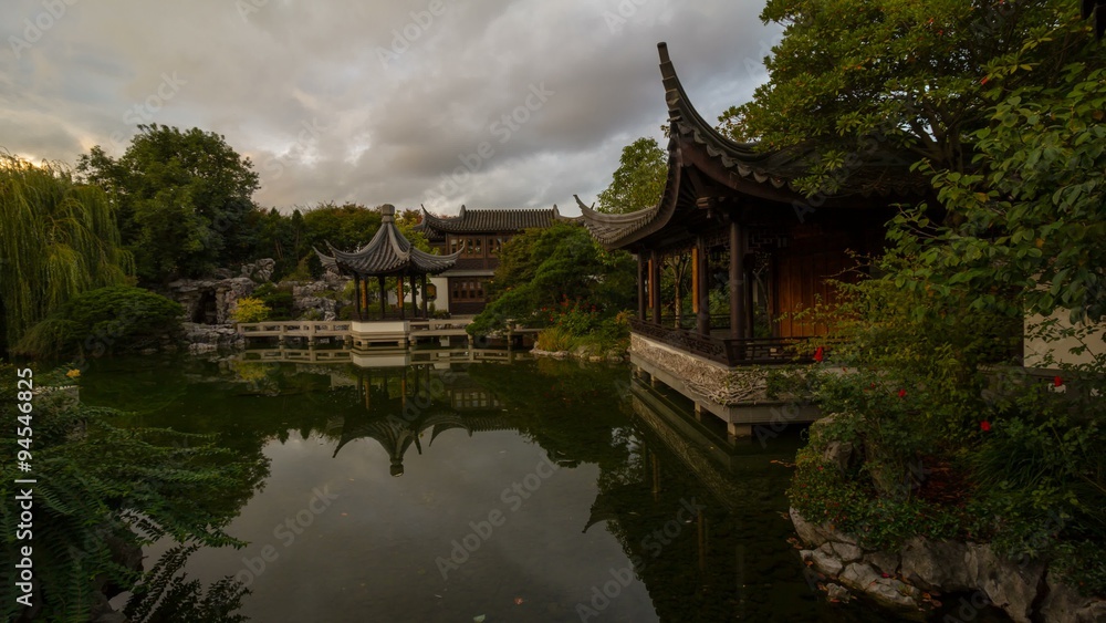 Ultra High Definition 4k Time Lapse Movie of Moving Clouds and Water Reflection over Lake in Lan Su Chinese Garden in Portland Oregon 4096x2304 UHD Ultra High Definition 4k Time Lapse Movie of Moving Clouds and Water Reflection over Lake in Lan Su Chinese Garden in Portland Oregon 4096x2304 UHD
