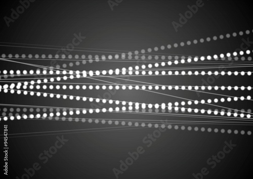 Black and white abstract tech background