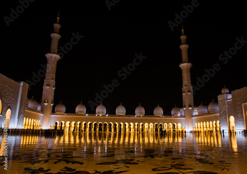 ABU DHABI, UAE - Sheikh Zayed Grand Mosque in Abu Dhabi, United Arab Emirates. Grand Mosque in Abu Dhabi is the largest mosque in United Arab Emirates .