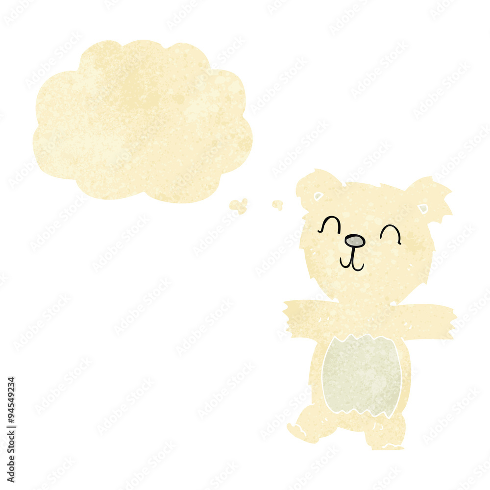 cartoon cute polar bear cub with thought bubble cartoon cute polar bear cub with thought bubble