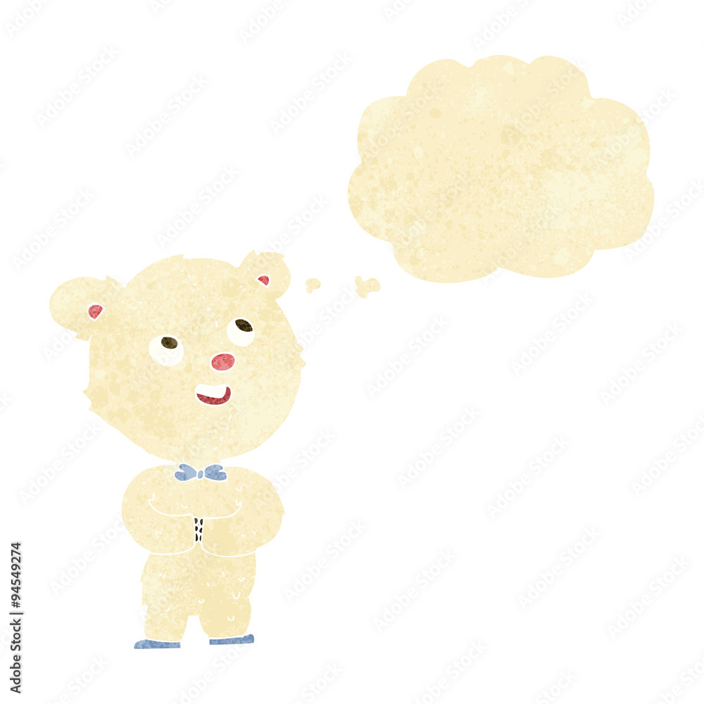 cartoon cute teddy bear with thought bubble cartoon cute teddy bear with thought bubble