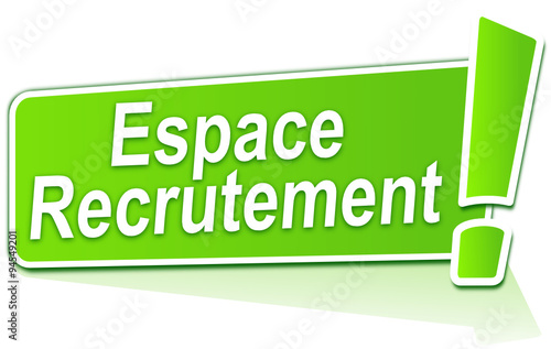 espace recrutement sur étiquette verte
