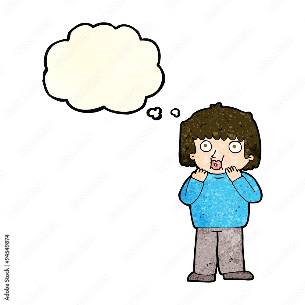 cartoon worried boy with thought bubble cartoon worried boy with thought bubble