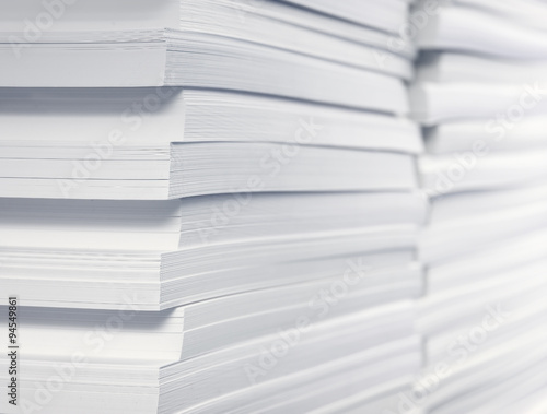 Stack of blank paper
