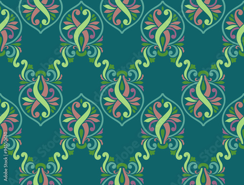 Vector Floral vintage rustic seamless pattern