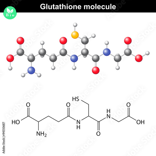 Glutathione chemical molecule