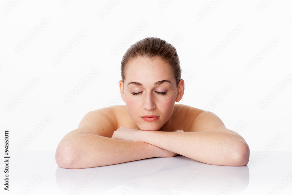 concept of massage, wellbeing and skincare with 20s woman relaxing concept of massage, wellbeing and skincare with 20s woman relaxing