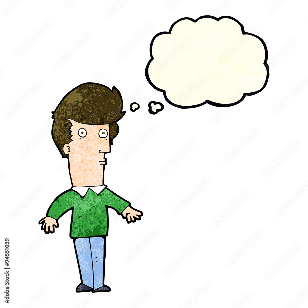 cartoon startled man with thought bubble cartoon startled man with thought bubble