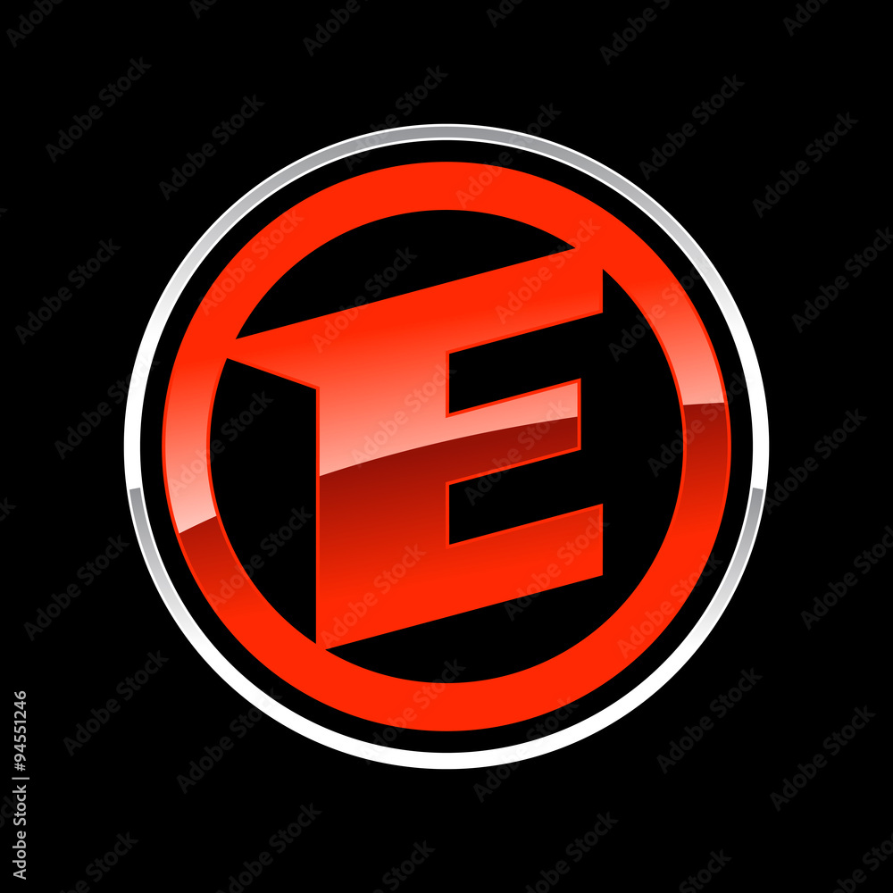 Initial E Concierge Circle Red