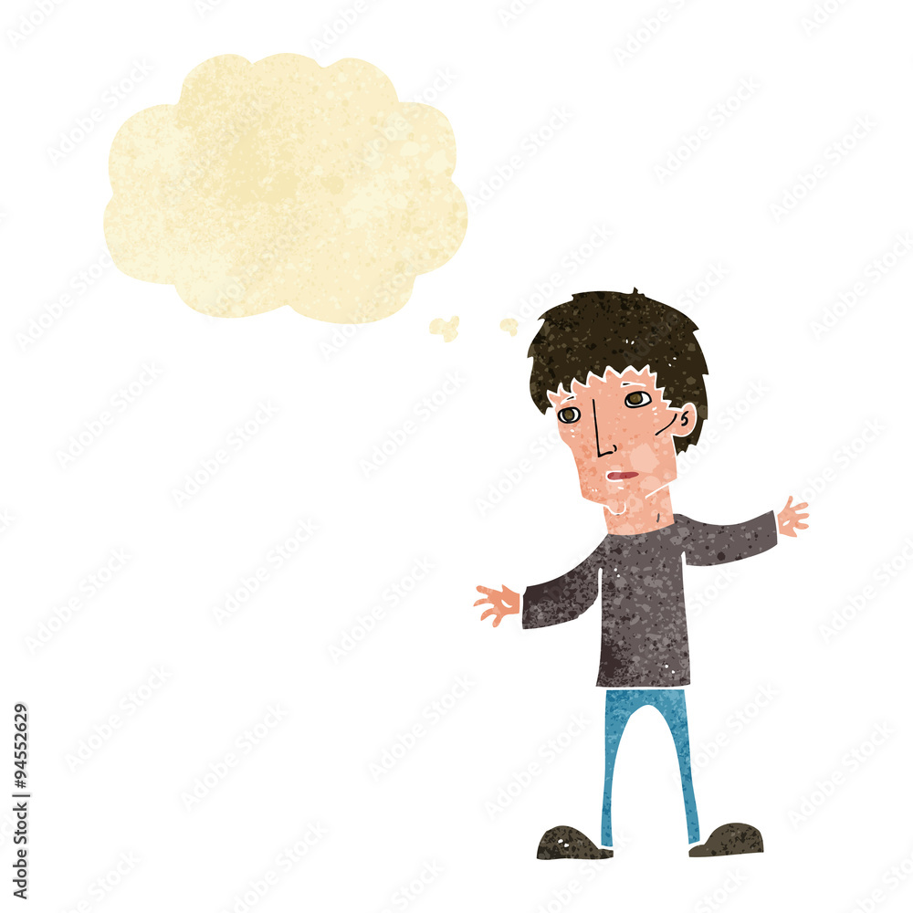 cartoon worried man with thought bubble cartoon worried man with thought bubble