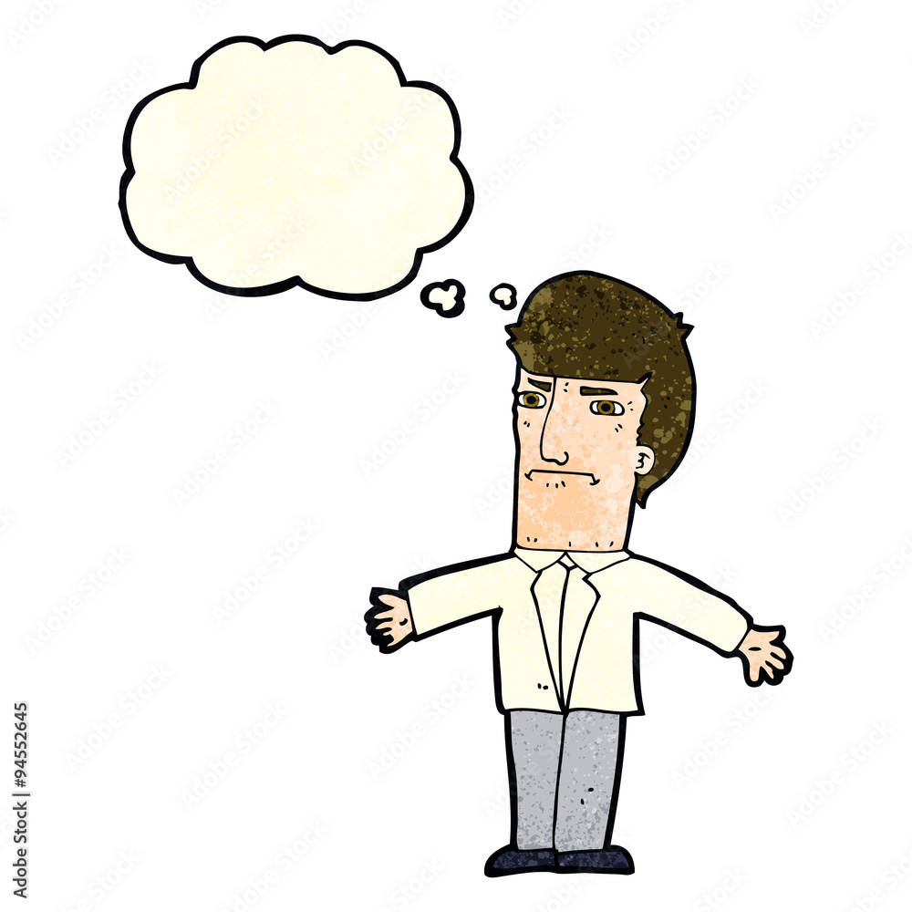 cartoon annoyed boss with thought bubble cartoon annoyed boss with thought bubble