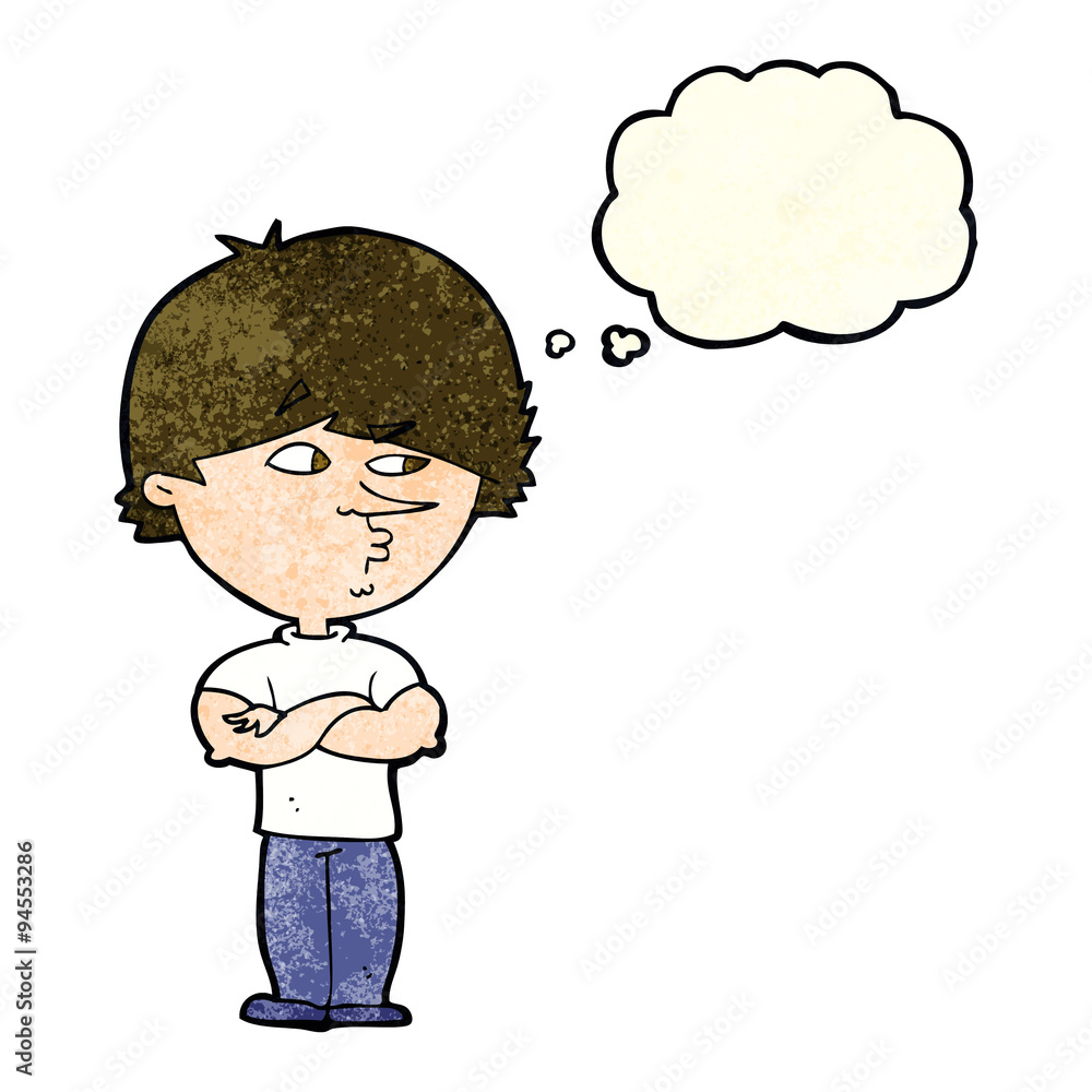 cartoon suspicious man with thought bubble cartoon suspicious man with thought bubble