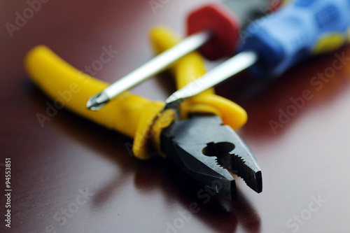 pliers screwdriver screws
