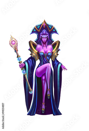 Fotografía Illustration: The Paramount Queen of Light Sits - Put her in a white background in case you need it