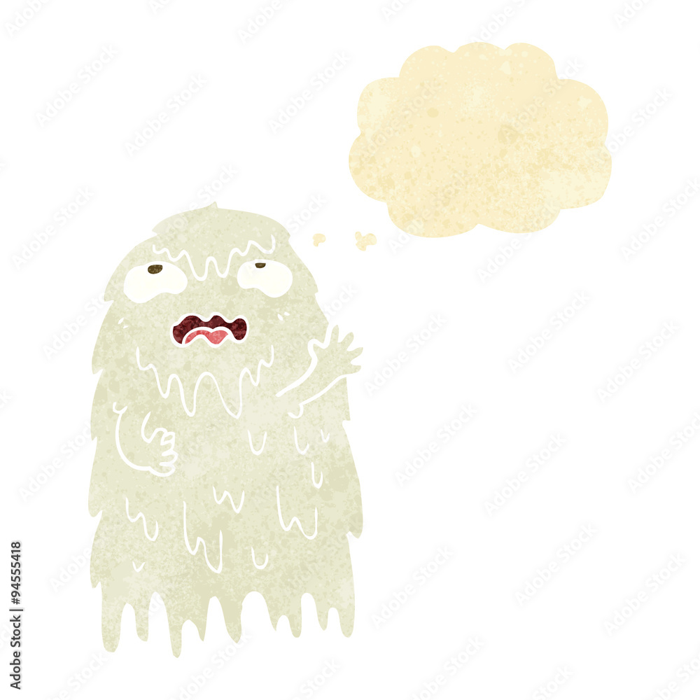 gross cartoon ghost with thought bubble gross cartoon ghost with thought bubble
