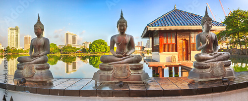 Fotografi Seema Malaka temple. Panorama