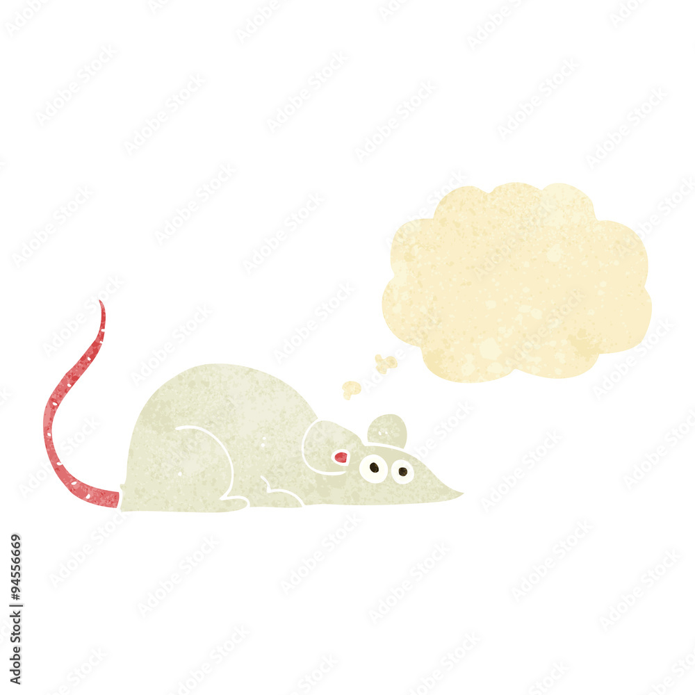 cartoon mouse with thought bubble cartoon mouse with thought bubble