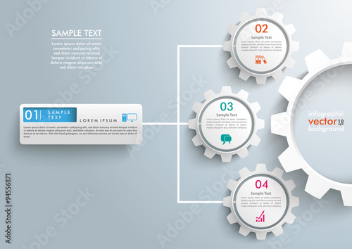 Network Symbol Infographic 3 Gears