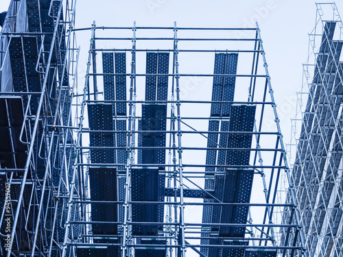 Scaffold and Steel Construction Building Site photo