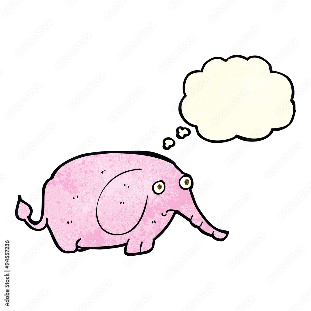 cartoon sad little elephant with thought bubble cartoon sad little elephant with thought bubble