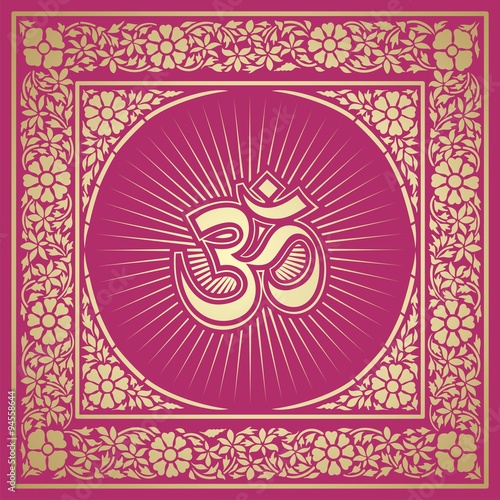 aum syllable, paisley design ,Hinduism, India