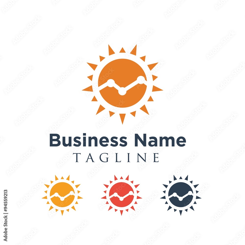 Fototapeta premium Sun logo icon Vector