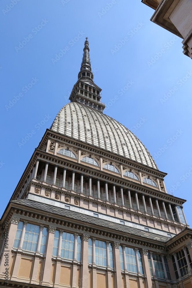 Highest historical building in Turin called MOLE ANTONELLIANA