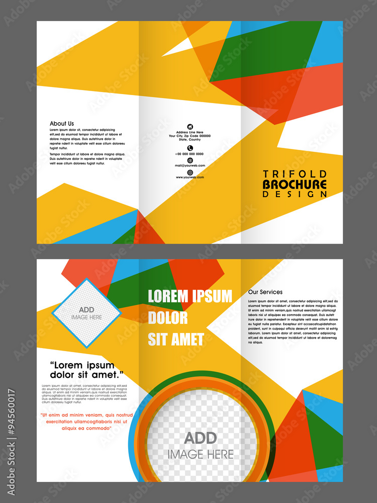 Stylish Business Trifold or Template. Stylish Business Trifold or Template.