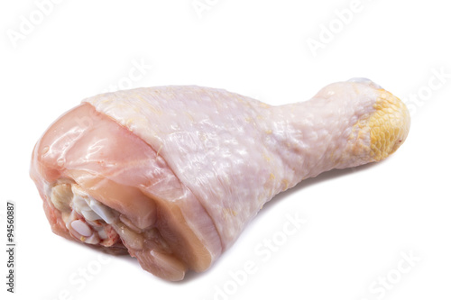 chicken leg on a white background photo