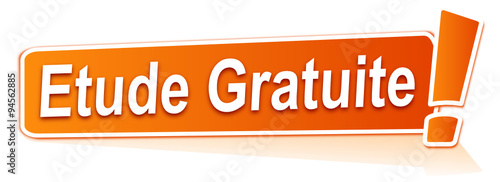étude gratuite sur étiquette orange