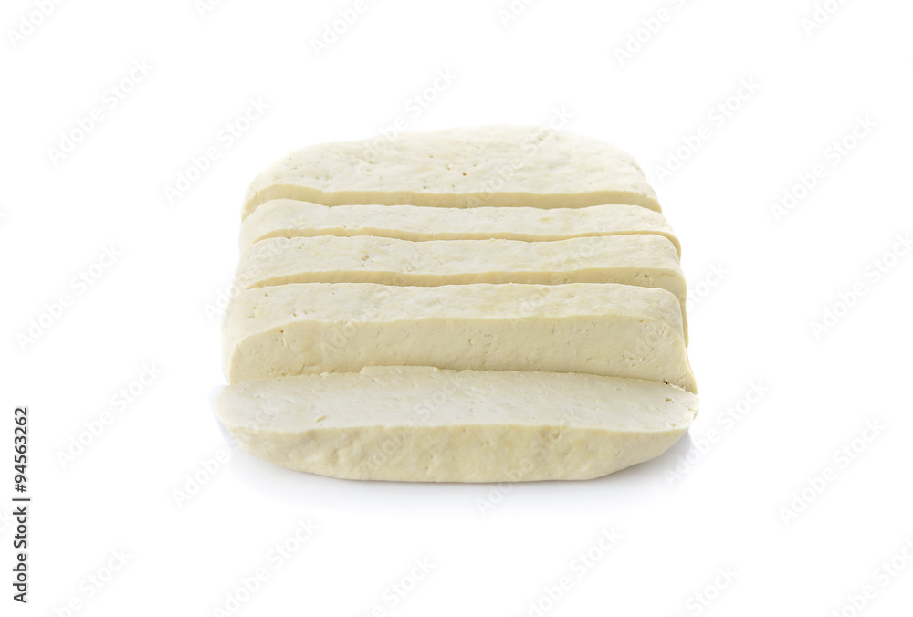 sliced white tofu on white background sliced white tofu on white background