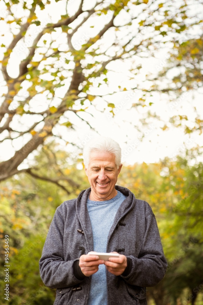 Senior man in the park Senior man in the park