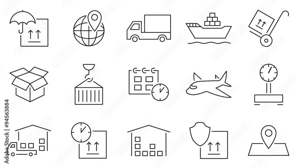 Logistic icon set Logistic icon set