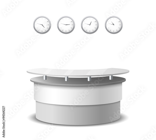Vector realistic reception counter