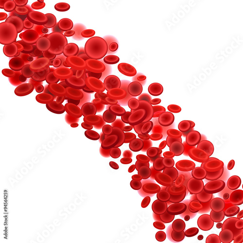 Blood cells flow
