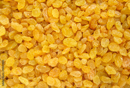Golden raisins background