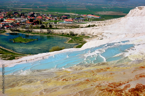 Soda lake/ geological deposits of soda, Pamukkale, Turkey