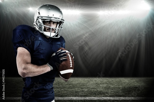 Composite image of sportsman ready to throwing the ball © vectorfusionart