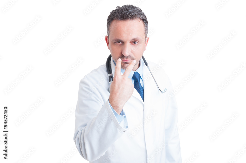 Look into my eyes pay attention gesture made by doctor Look into my eyes pay attention gesture made by doctor