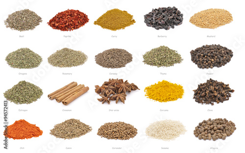 Collection of spices photo