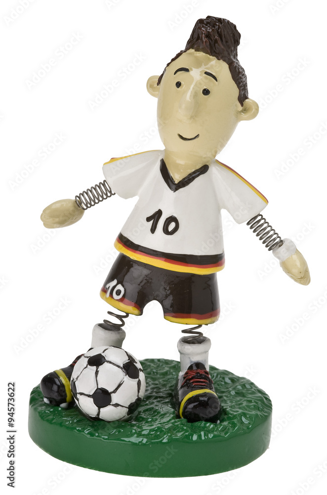 Fototapeta premium Spielzeugfigur Fußballspieler