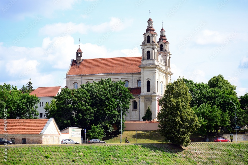 Vilnius city Archangel church view on July 09, 2015
