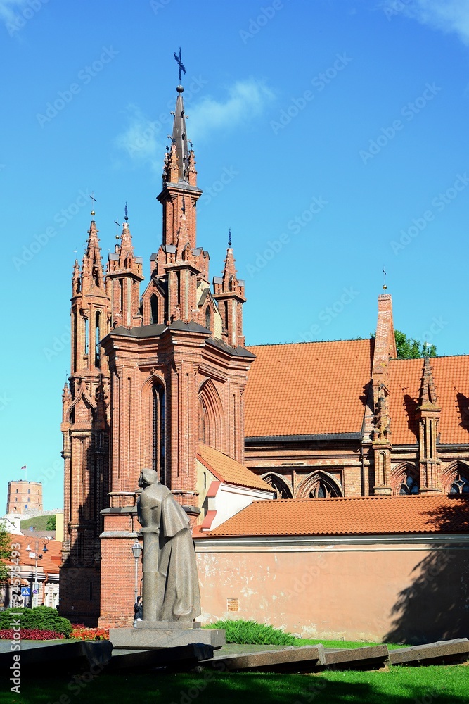 St Anne's church in Vilnius, Lithuania. UNESCO world heritage site.