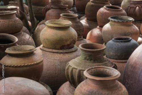 pots clay collections show out door