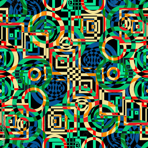 Colorful  texture seamless psychodelic pattern background