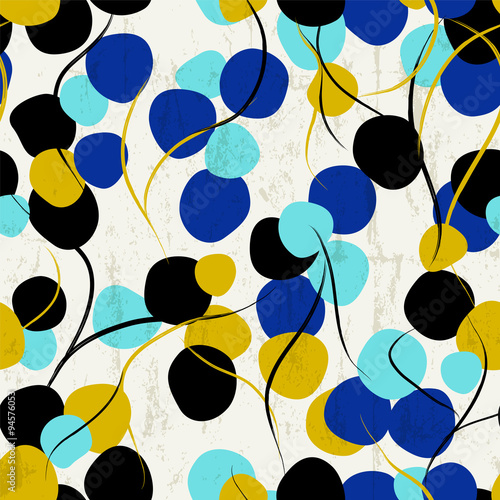 seamless background pattern, with dots, strokes and splashes