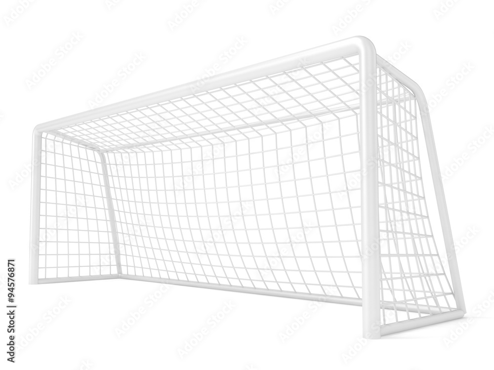 Football - soccer gate 3D render illustration isolated on white background