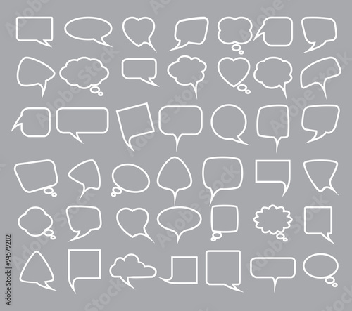 set of chat bubbles